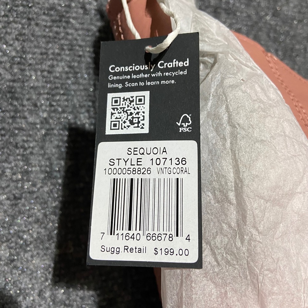 The Sak Sequoia Hobo Bag Vintage Coral Leather Shoulder Bag 107136 NEW - Picture 6 of 8